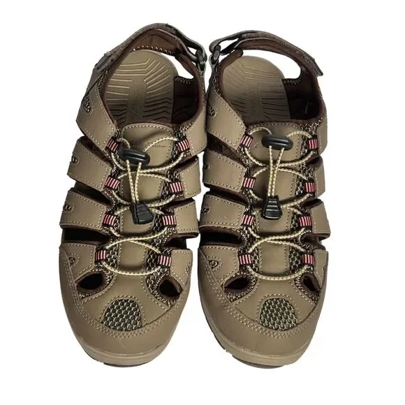 Eddie Bauer Fisherman Sandals Womens 10 Brown Leather Blakely Adjustable Hiking - Picture 3 of 15